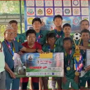 पूर्वाञ्चल सेकेन्डरी स्कुलले जित्यो स्वर्गीय बुद्धरानी चेम्जोङ लिम्बू स्मृति ७–ए साइड अन्तरविद्यालय फुटसल प्रतियोगिताको उपाधि 