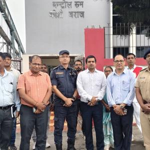 कोशी ब्यारेजको नेपाल–भारतका अधिकारीद्वारा निरीक्षण कोशी ब्यारेजको नेपाल–भारतका अधिकारीद्वारा निरीक्षण